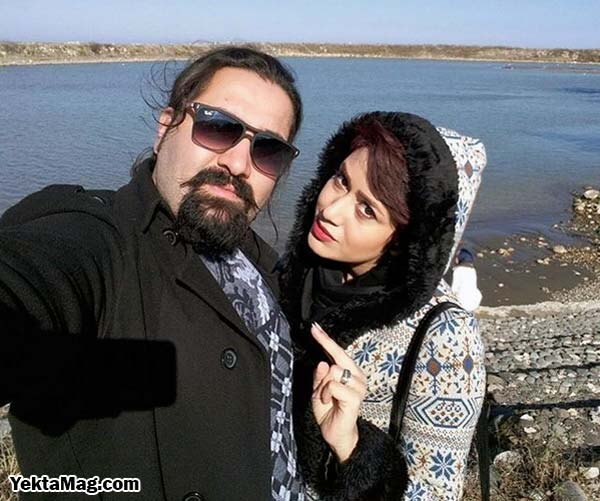 شکوفه عزیزی و همسرش محسن فرمایشیان