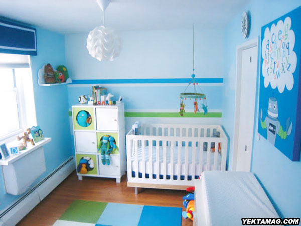 ست آبی اتاق کودک و نوزاد