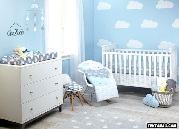 ست آبی اتاق کودک و نوزاد